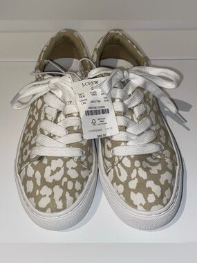 J.Crew Neutral Spot Lace-Up Sneakers